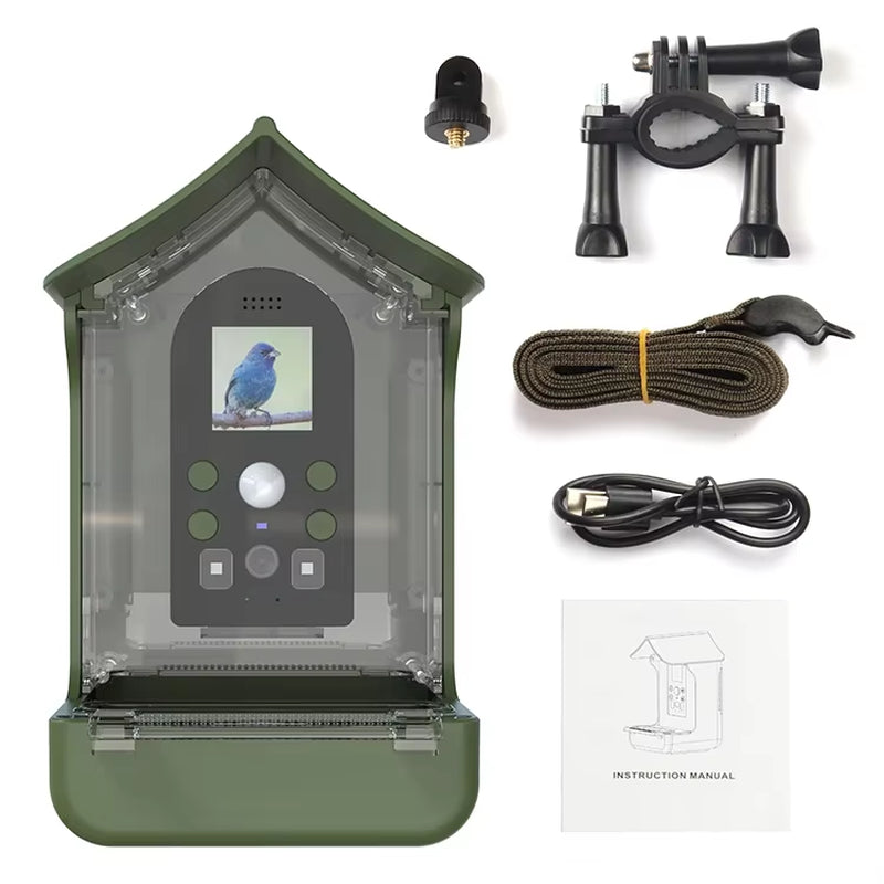 Newest Monitor Observe Birds Activity Eating Waterproof Designed Outdoor Smart Bird Feeder Camera with Camera