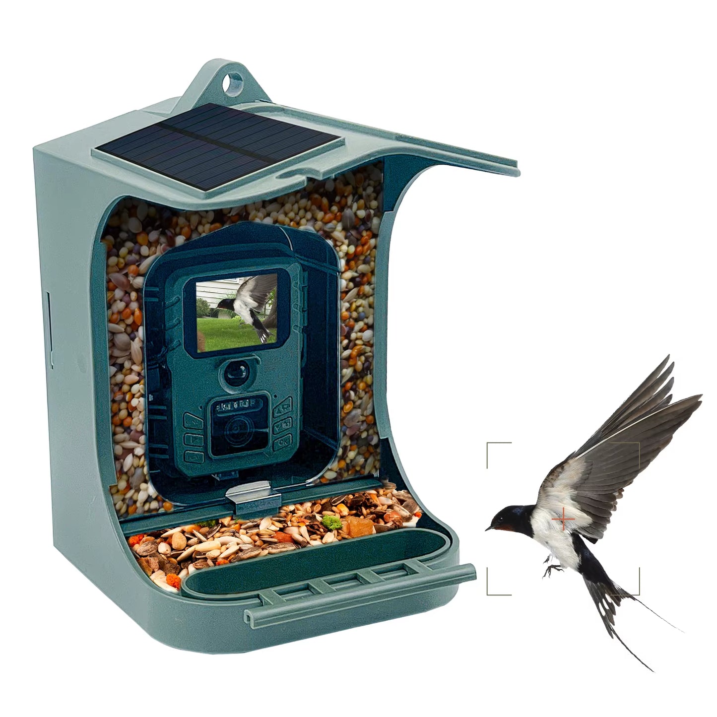 Solar Powered 1080P Wireless Wifi Smart Bird Feeder Camera Waterproof Bird Watching Camera