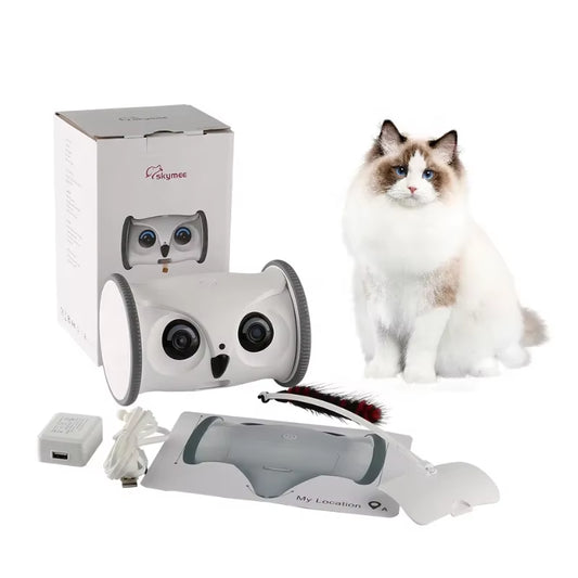 Wholesale Upgraded Automatic Smart Pet Toy Interactive Owl Robot Wifi With1080P Hd Video Camera Cat Dog Pet Supplies