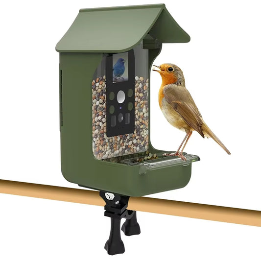 Newest Monitor Observe Birds Activity Eating Waterproof Designed Outdoor Smart Bird Feeder Camera with Camera